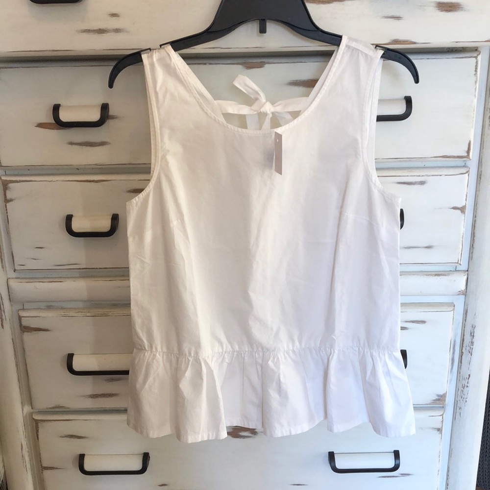 JCrew cotton peplum top